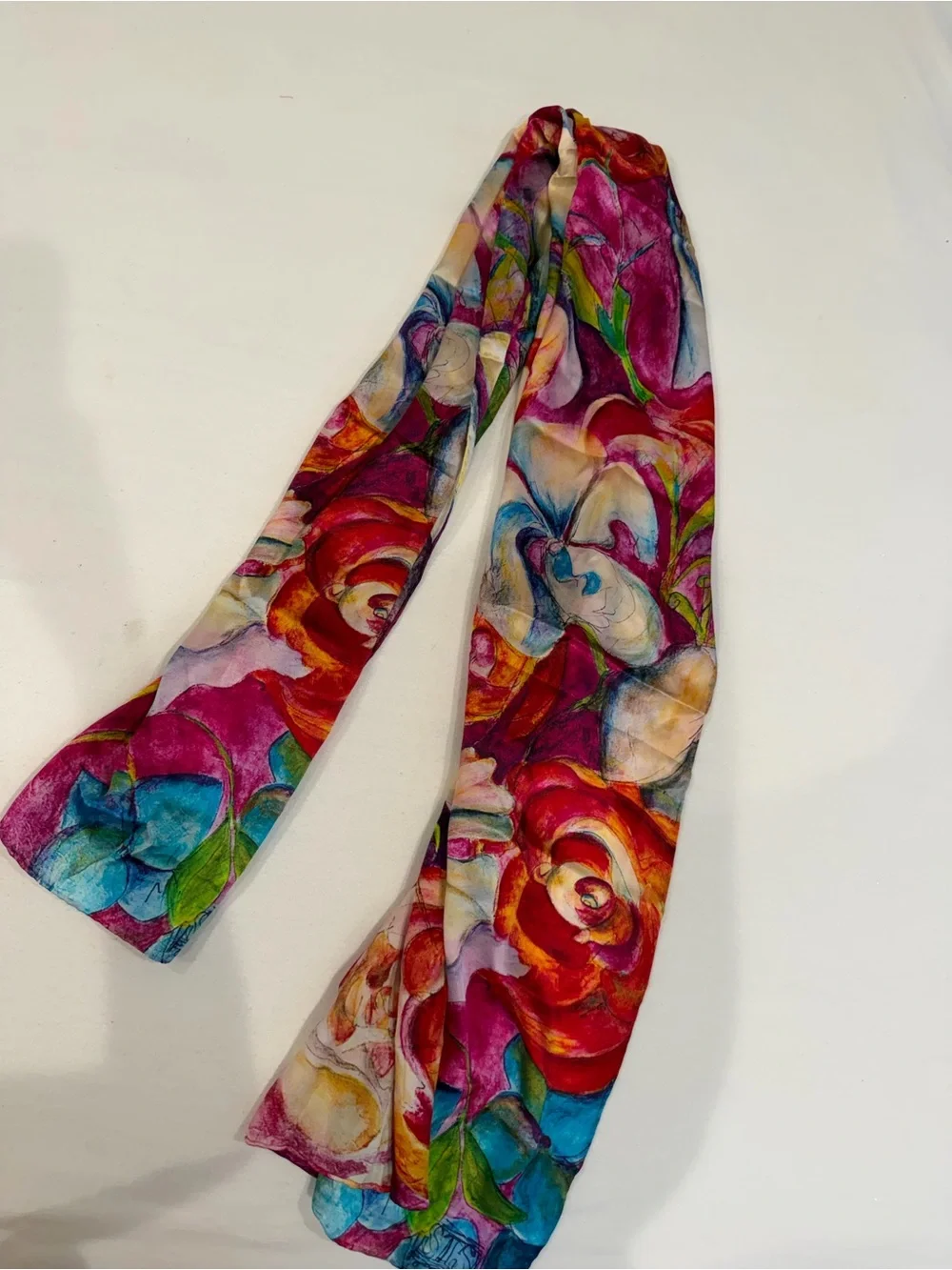 Floral Pink & Multicolor Women's Scarf